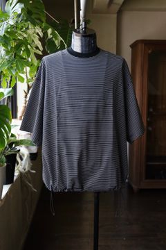 イズネス25SS BALLOON BORDER SHORTSLEEVE T-SHIRT(25SS_46_31SSSH05-3)BLACK×WHITE border