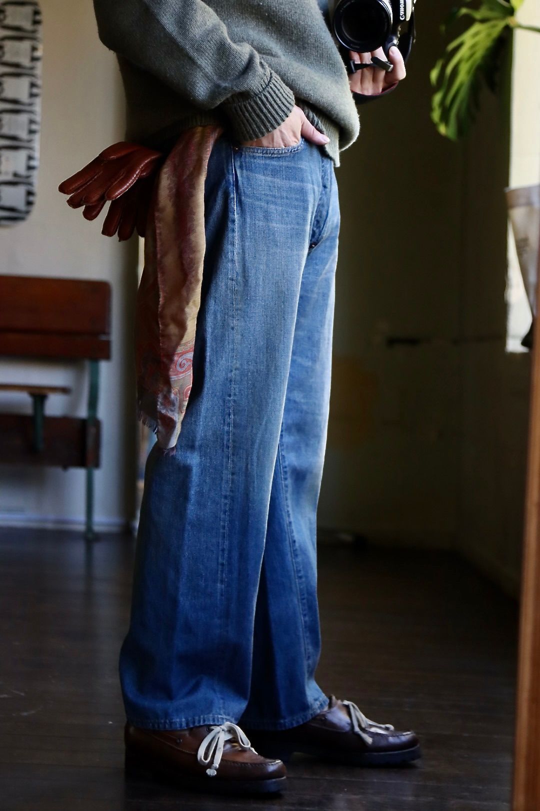 A.PRESSE アプレッセ 23Style No.2 Washed Denim Pantsスタイル