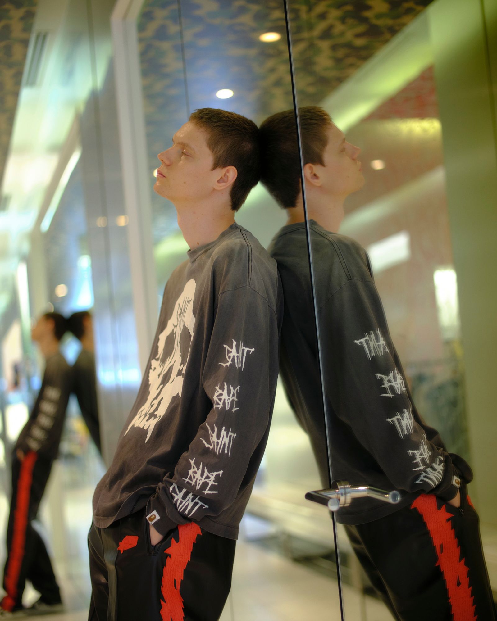 セントマイケル 26AW SUKULL BAPE_LS T-SHIRT (SM-MK1-0000-C37) BLACK☆9月19日(土)発売！
