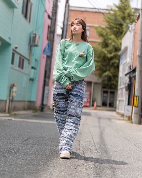 doublet 24FW 新作MUMMY UPCYCLE DENIM PANTS style.2024.8.9