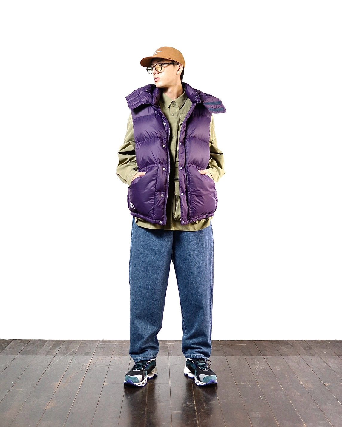 FreshService CORPORATE DOWN VEST"PURPLE"スタイル