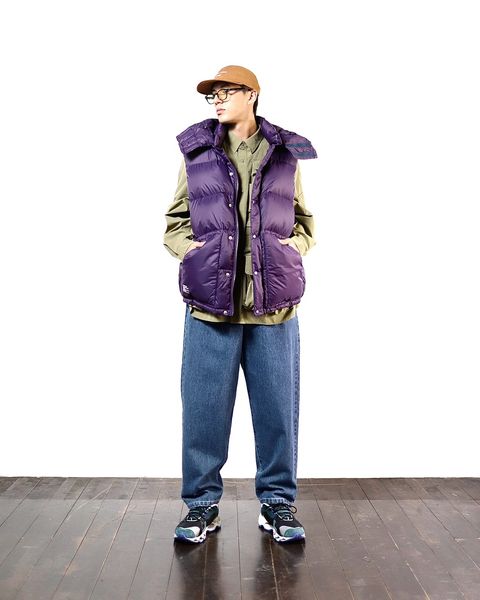 FreshService CORPORATE DOWN VEST"PURPLE"スタイル