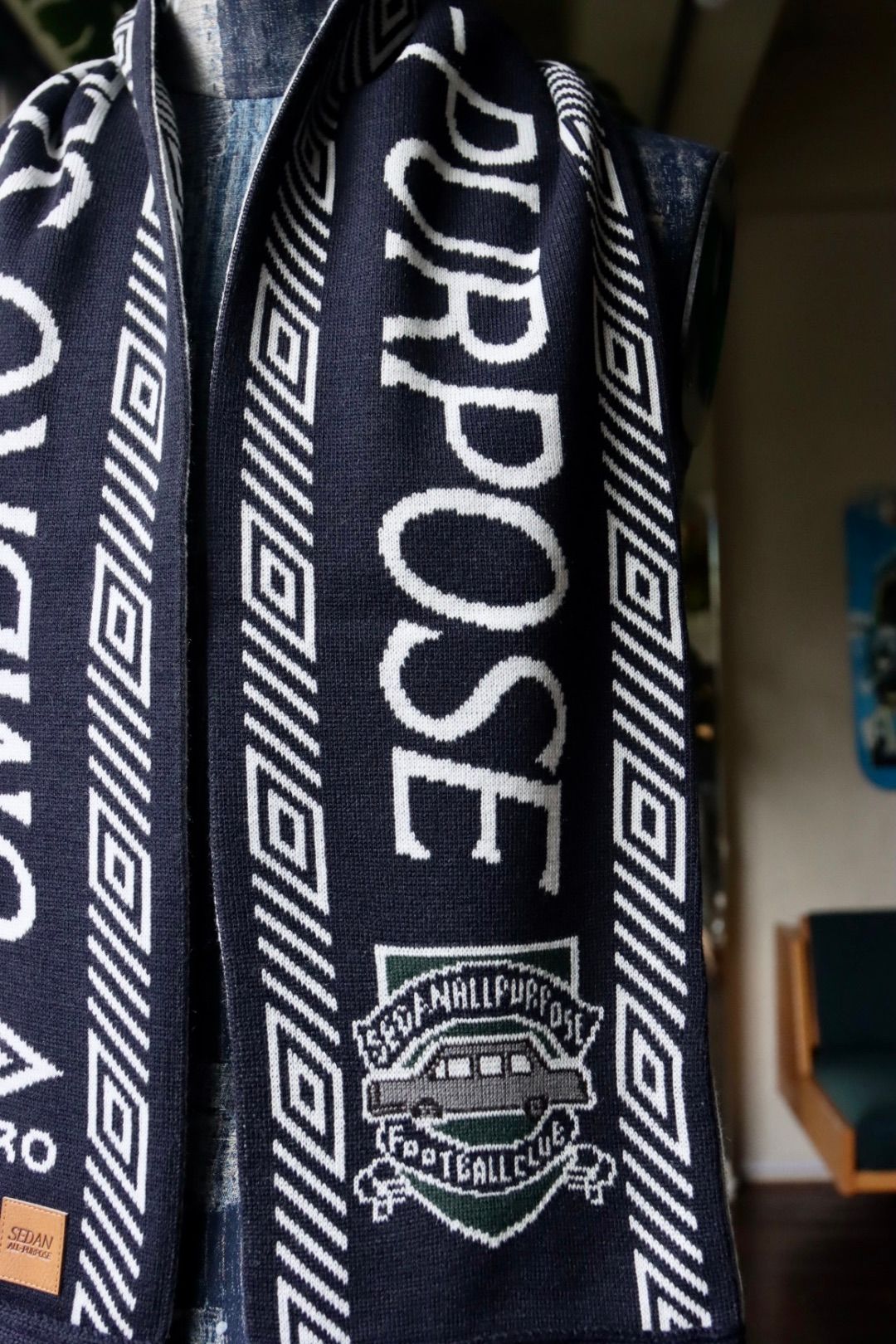 セダンオールパーパスFW23 UMBRO Football Scarf(SD23F-AC05)Navy×White☆9月30日(土)発売！
