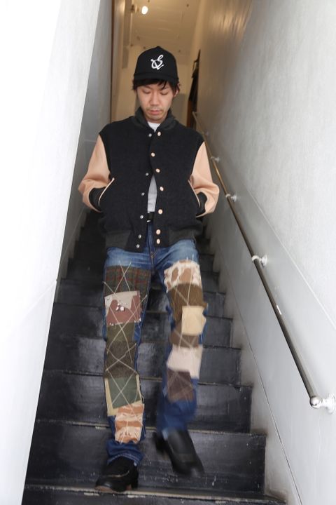 JUNYA WATANABE COMME des GARCONS MAN Levi′s 513カスタマイズ×多素材パッチワークデニムパンツ Style.2020.8.30.