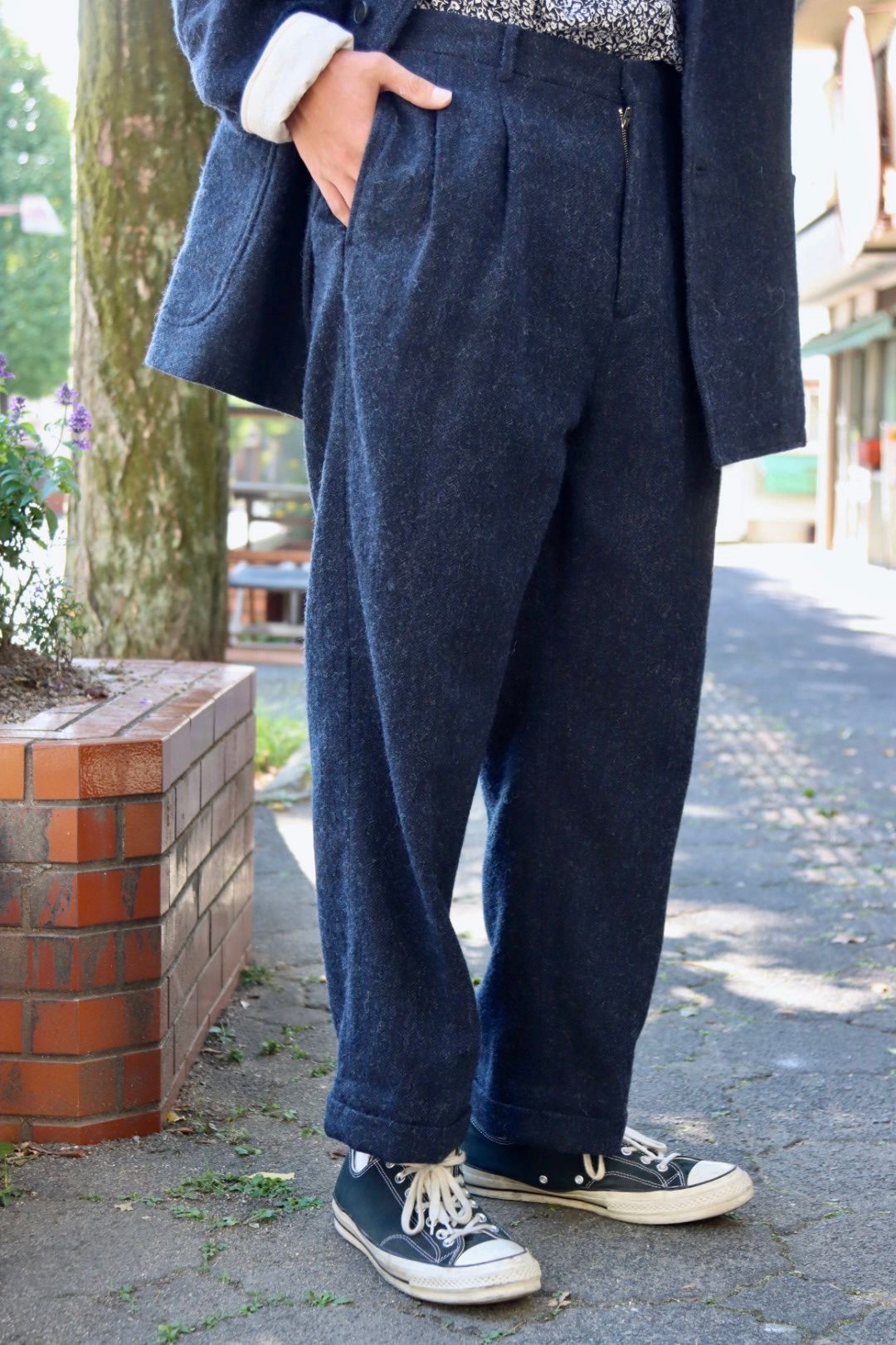 A.PRESSE - アプレッセ23AW Tweed Two Tuck Trousers (23AAP-04-02H 
