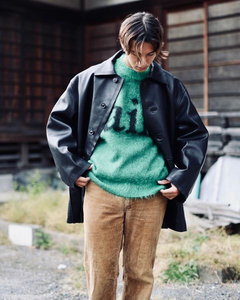 ©SAINT M×××××× 23AW SAINT CREW NECK KNIT"GREEN"スタイル