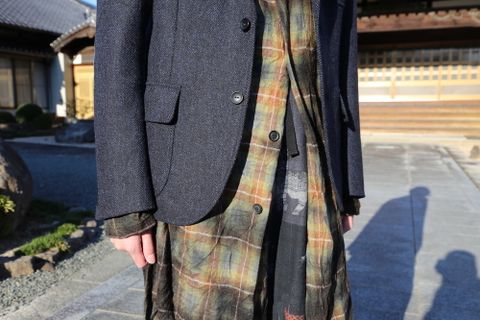 JUNYA WATANABE COMME des GARCONS MAN ウールカシミヤツイード×綿デニム×綿ウィップコード(WF-J022-051) style.2020.10.25.