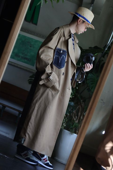 ジュンヤワタナベマンLevi'sコラボトレンチコートスタイル