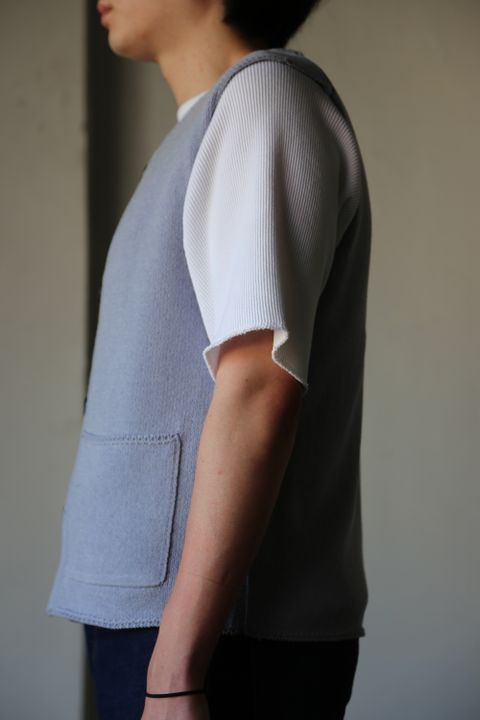 MATSUFUJI Modified Farmers Knit Vest style.2021.1.16.