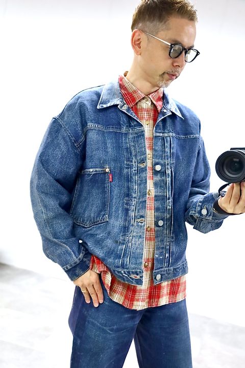 eYe JUNYA WATANABE MAN×Levi's×BerBerJin 転写デニムプリントジャケットスタイル