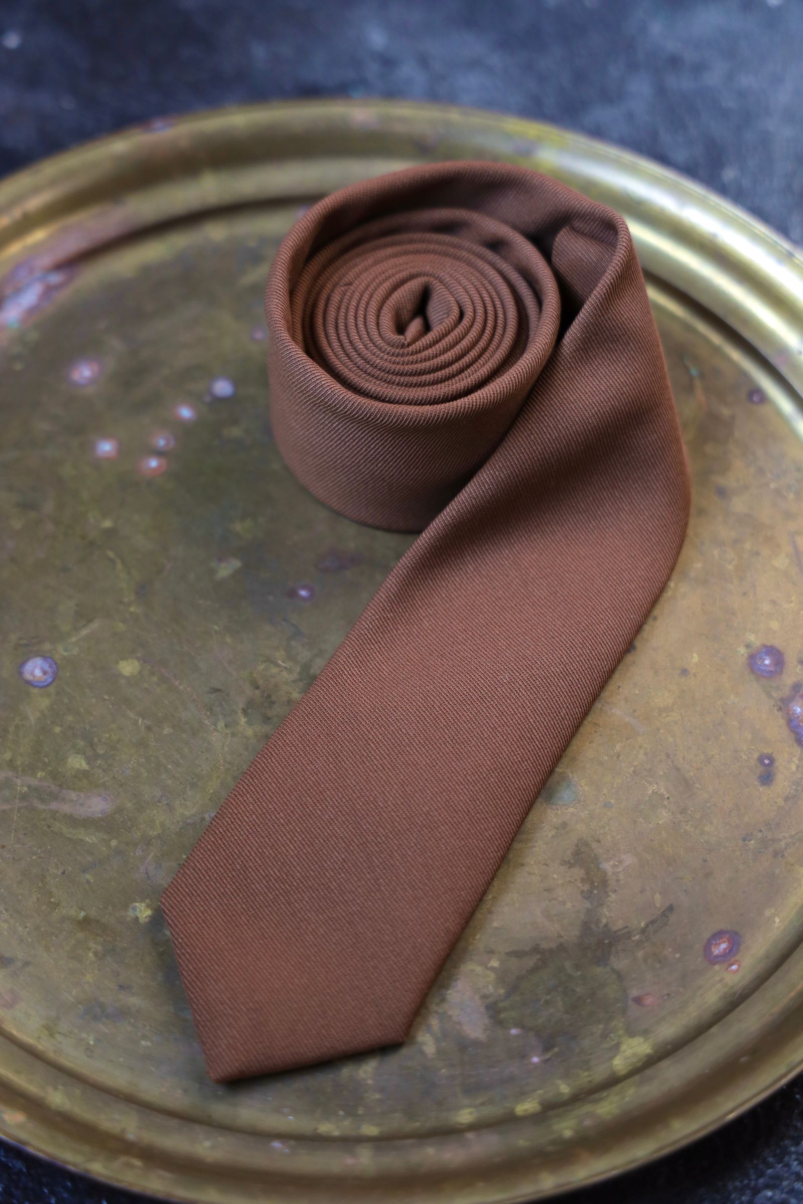 グラフペーパー 25SS Techno Wool Nylon Necktie(GU251-90252)BROWN