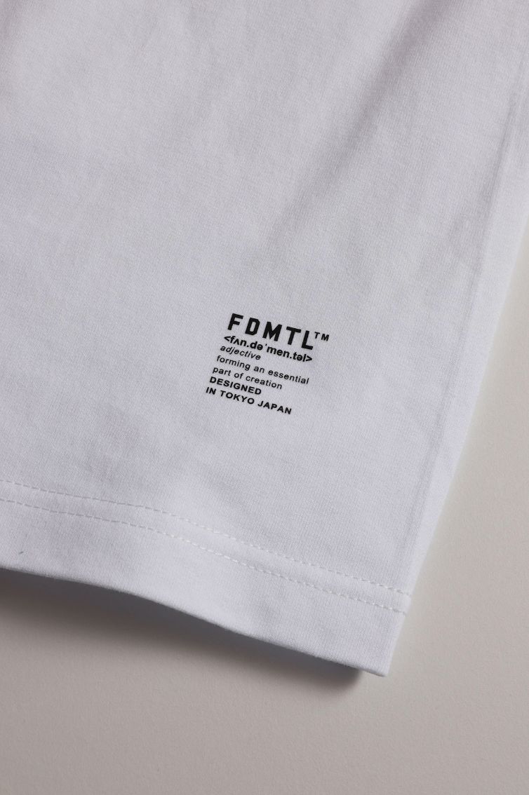 ファンダメンタル Tシャツ BORO POCKET TEE(FA25/TE12)WHITE