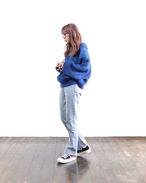 YOKE 新作SILK MOHAIR PULLOVER SWEATER style.2024.2.3