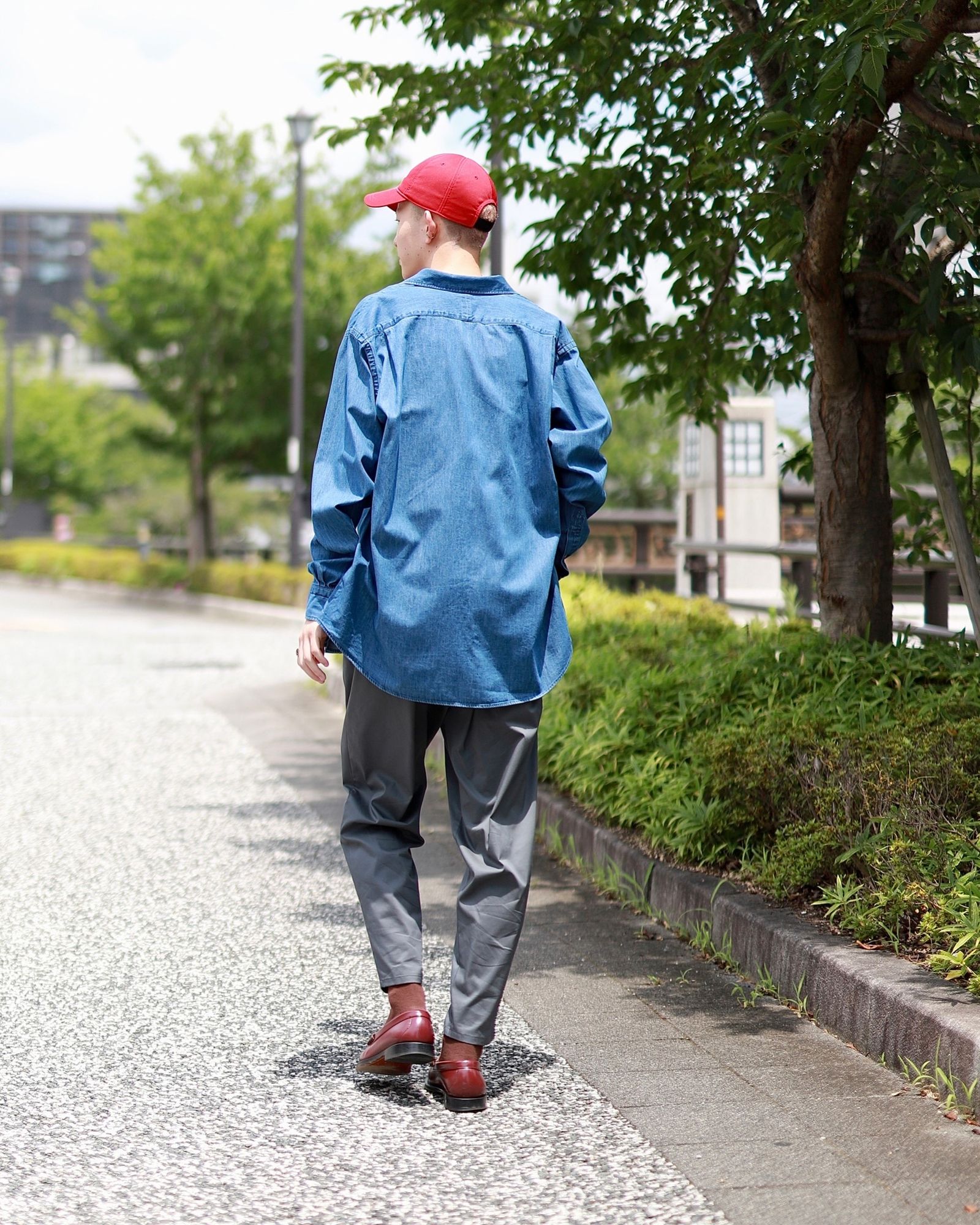 A.PRESSE アプレッセ 23AW Washed Denim shirtスタイル