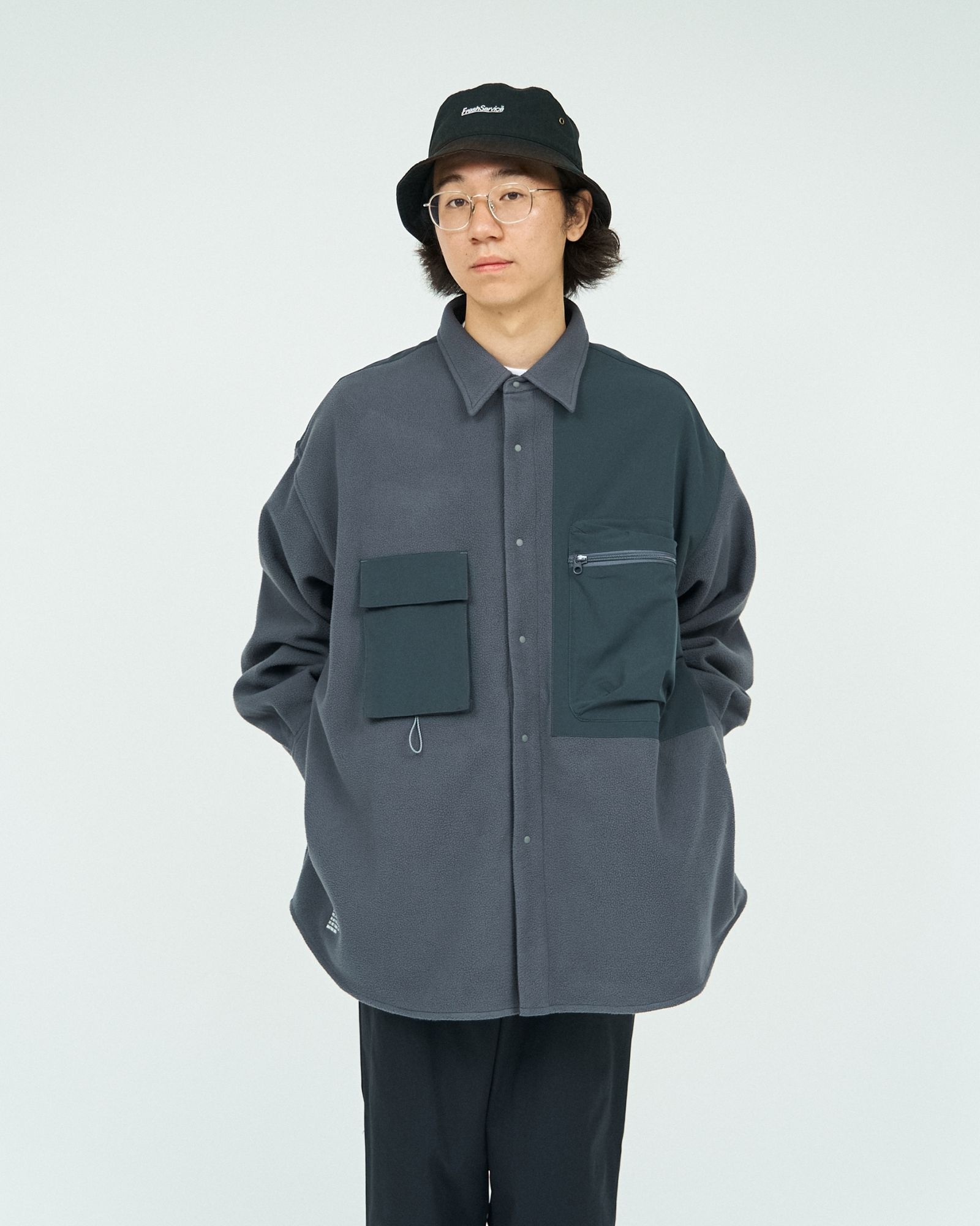 フレッシュサービス SYNTHETIC FLEECE SHIRT(FSC243-30094)GRAY