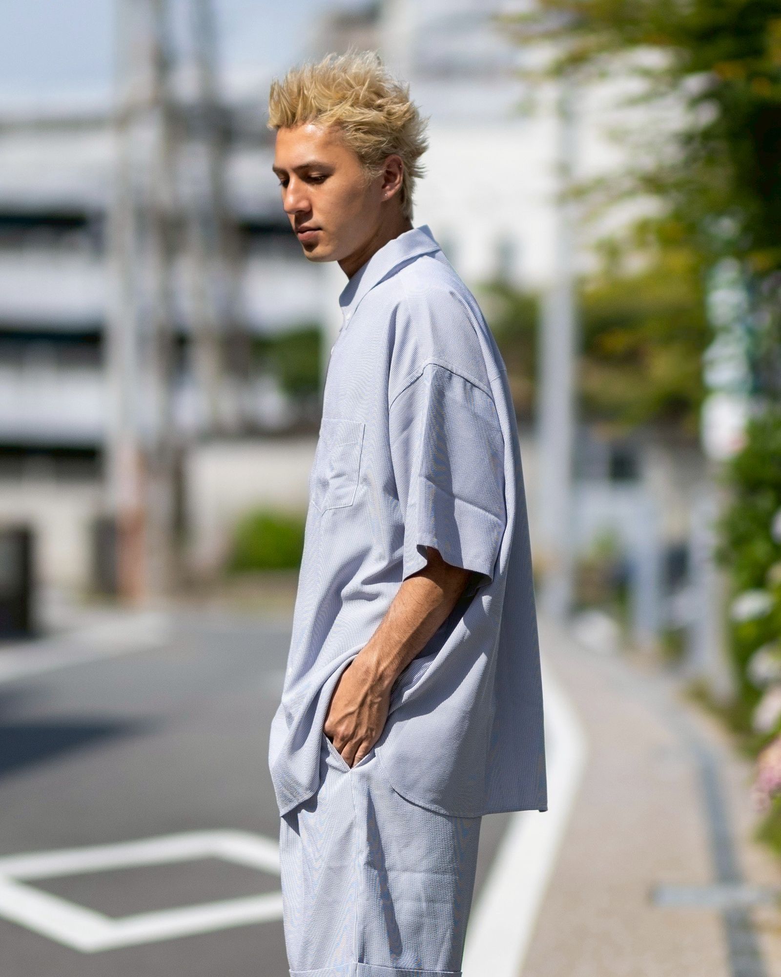 フレッシュサービス SEERSUCKER B.D SHIRT (FSC252-50043)BLUE☆6/21(土)発売！