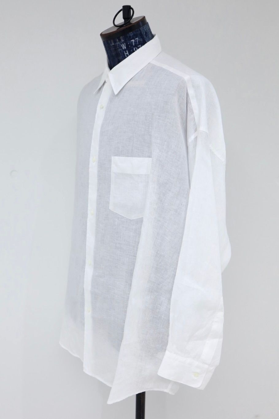 グラフペーパー Linen L/S Oversized Regular Collar Shirt(GM262-50039B)WHITE☆6月20日(土)発売！