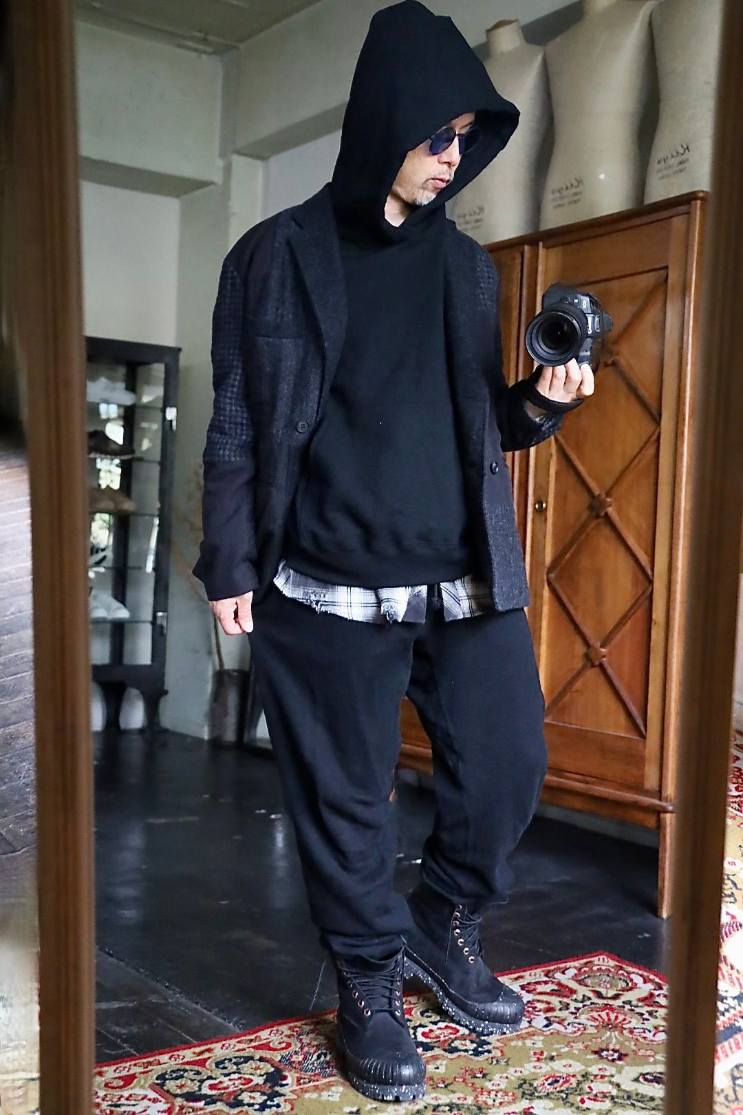 モノノケ・メイド フーディー HOODIE _FLOWER(MT-MK8-0000-015)BLACK