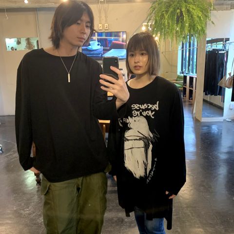Yohji Yamamoto 前後長袖メッセージプリントカットソー&丸首大長袖メッセージPT カルティマ社長抜染PT style.2020.7.26.