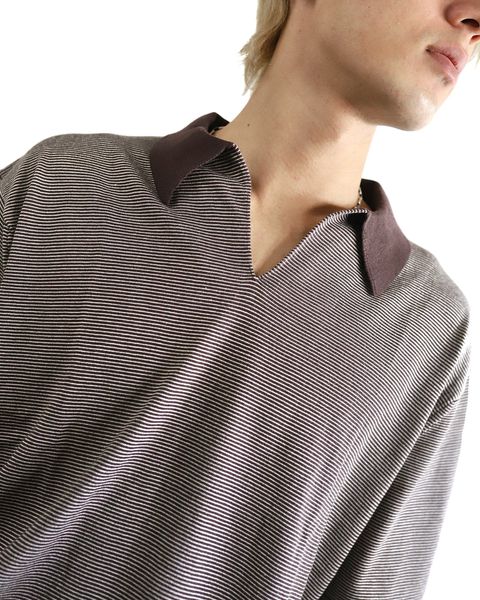 アプレッセ24SS High Gauge S/S Striped Skipper(BROWN×ECRU) style 2024.3.22