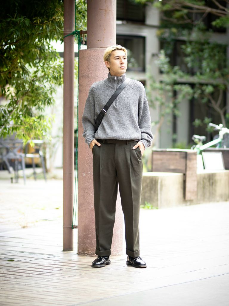 MARKAWARE DOUBLE PLEATED SEMI EASY TROUSERS セットアップスタイル