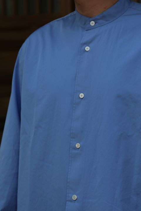A.PRESSE Band Collar Shirt"SAX"style.2021.7.23.