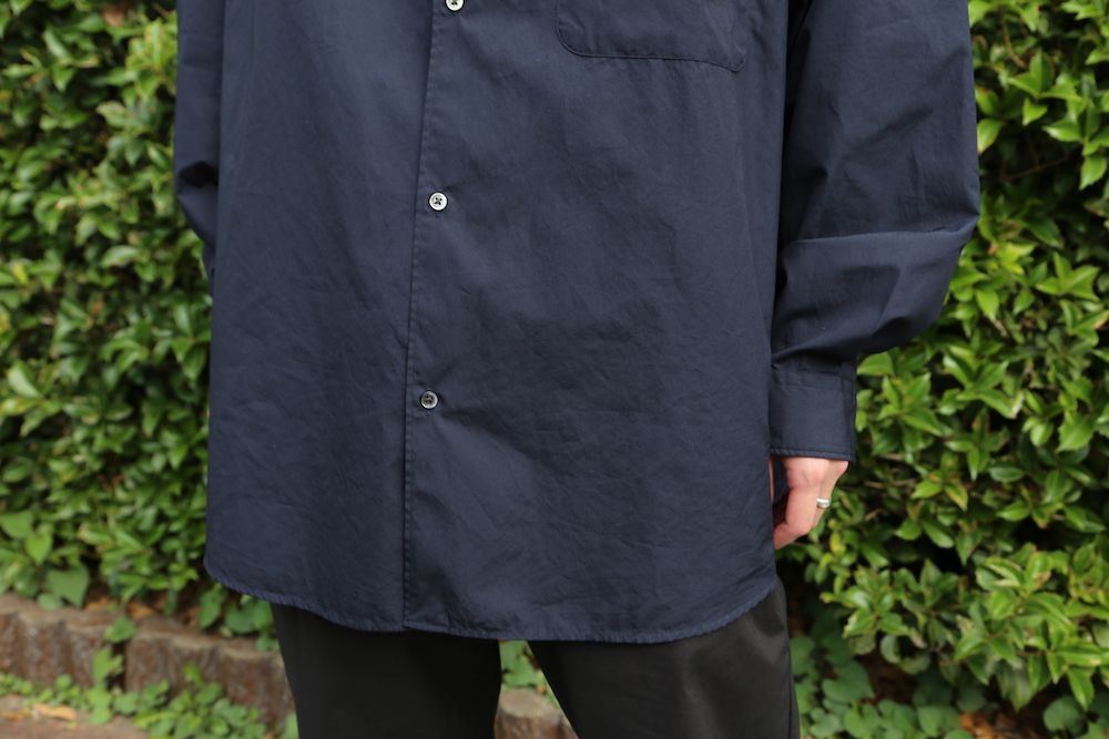 Graphpaper Broad L/S Oversized Regular Collar Shirt style. 2021.06.23.