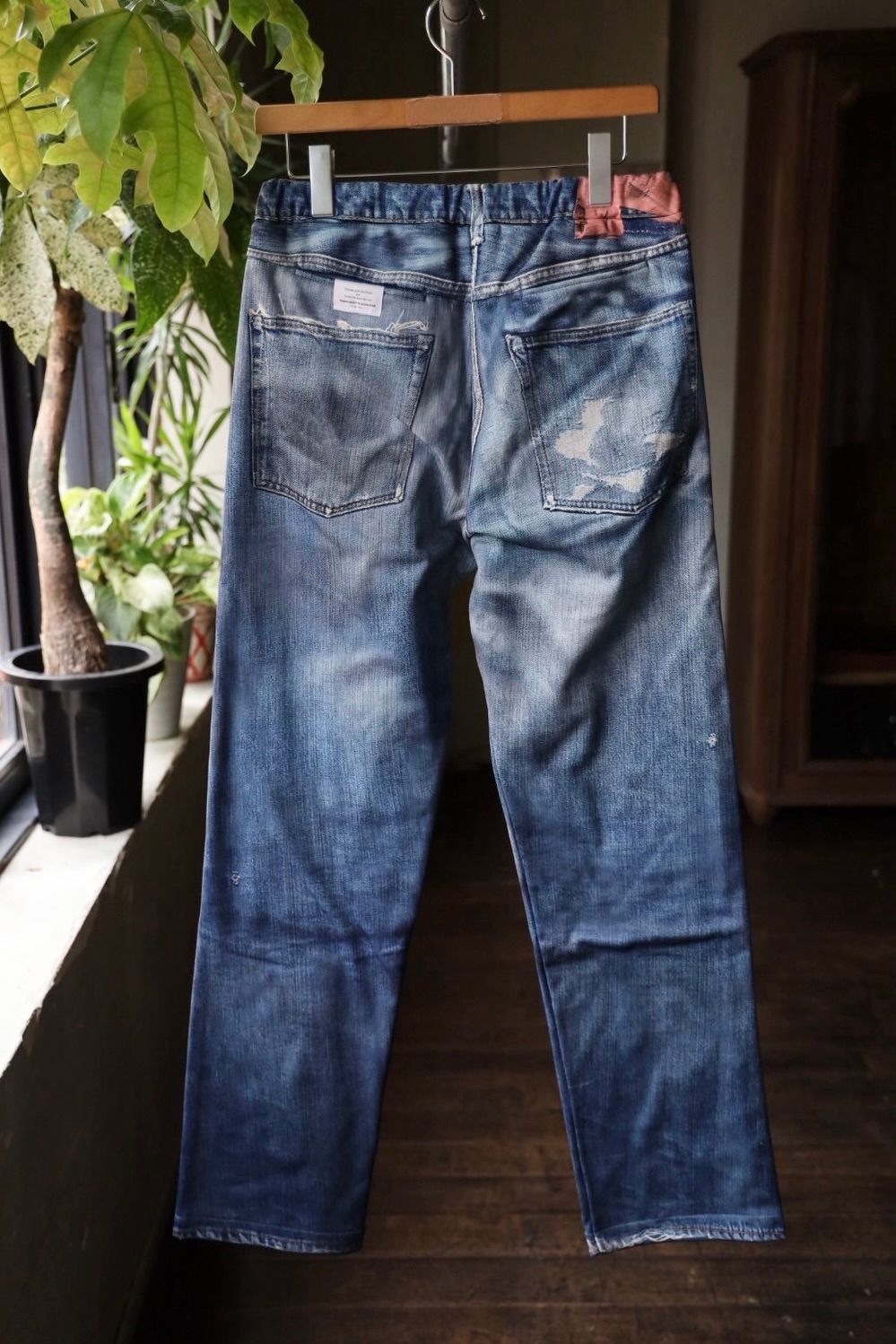 トーキングアバウト ジ アブストラクション 25AW DENIM PRINT FLEECE LINING STRIGHT PT(2526AW-PT-001F)BLUE☆新作発売！