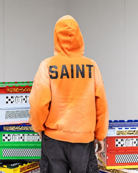 セントマイケル25AWベルベルジンコラボ BB_DBL FACE HOODIE/SAINT(SM-HR1-0000-C57)ORANGE☆11月8日(土)発売！