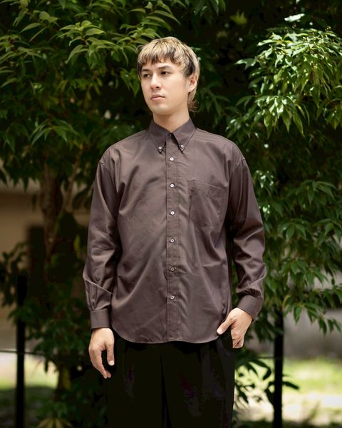 グラフペーパー Easy Care Poplin L/S B.D Box Shirt(GM263-50619)BROWN☆7月11日(土)発売！