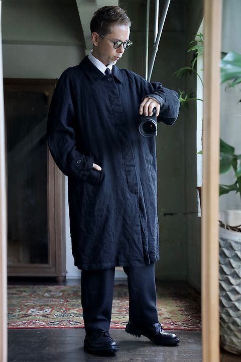 COMME des GARCONS HOMME 26FW ウールサージ製品縮絨コートスタイル