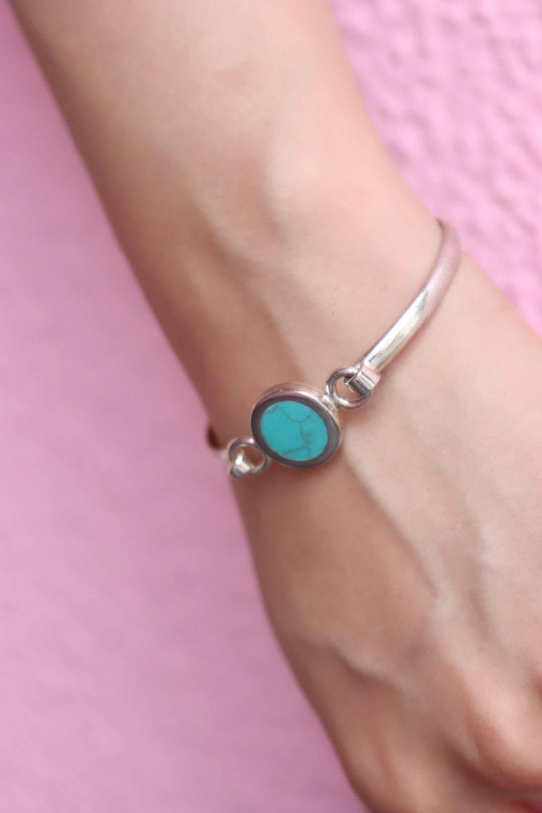 XOLO - ショロジュエリーバングル Round Open Bangle with Turquoise