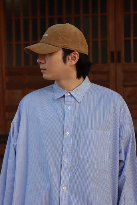 FreshService CORPORATE STRIPE REGULAR COLLAR SHIRT"WHITE×BLUE"style.