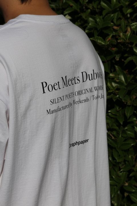 Graphpaper POET MEETS DUBWISE for Graphpaper Oversized Tee “WORDS AND SILENCE” style.2021.6.20