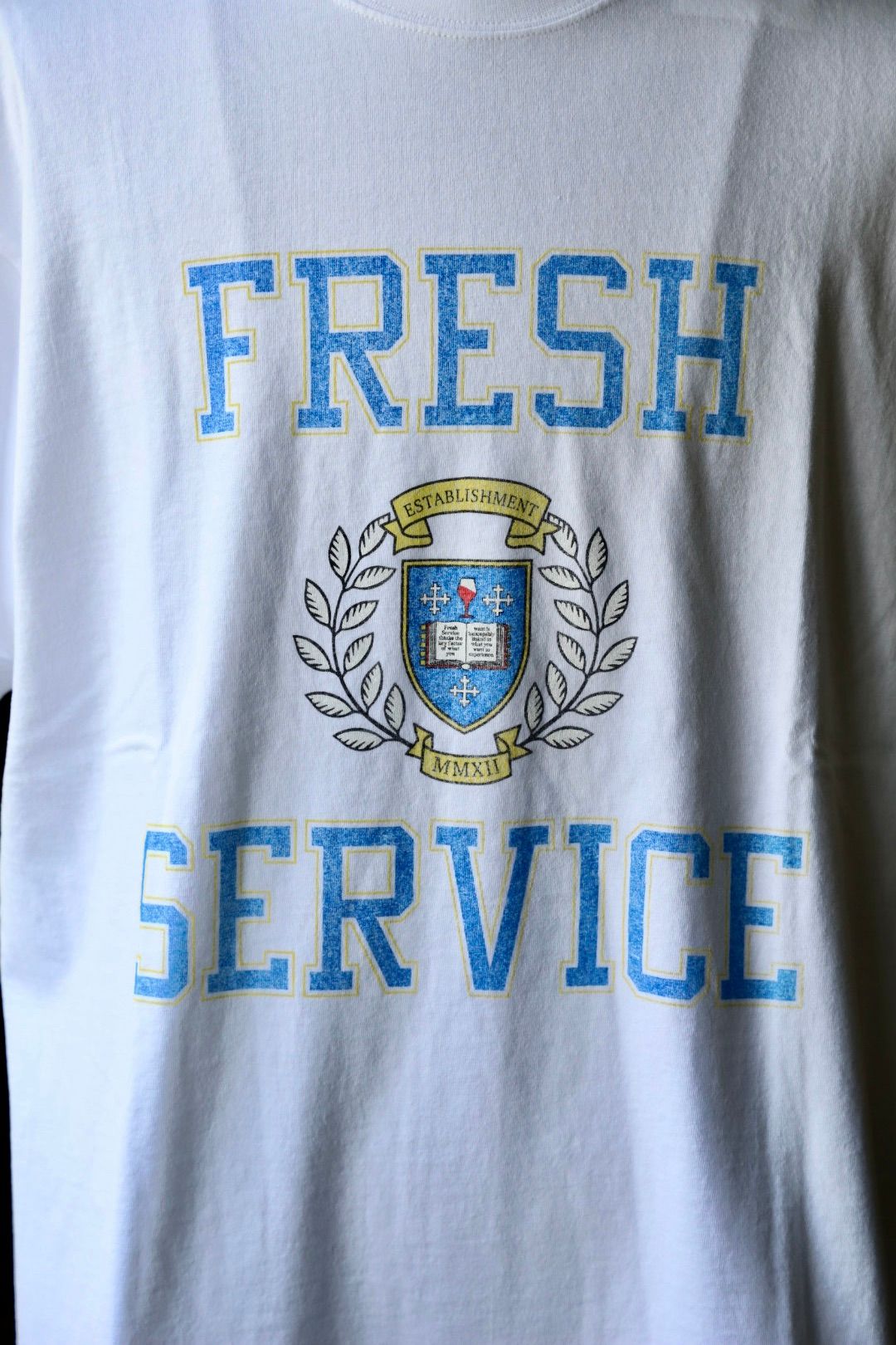 フレッシュサービス CORPORATE PRINTED S/S TEE "COLLEGE"(FSC253-70013)WHITE★8月16日(土)発売！