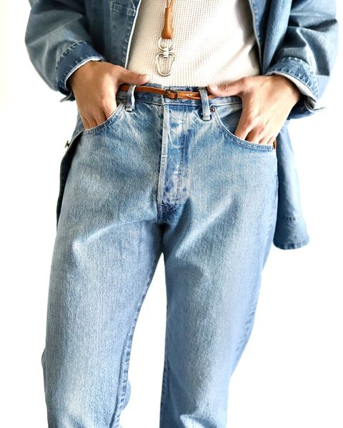 A.PRESSE アプレッセ Washed Denim Pantsスタイル