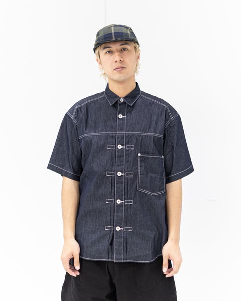 コムデギャルソンオム26SS 綿ライトオンスデニム半袖シャツ(HQ-B018-051)INDIGO☆4月3日(金)発売！