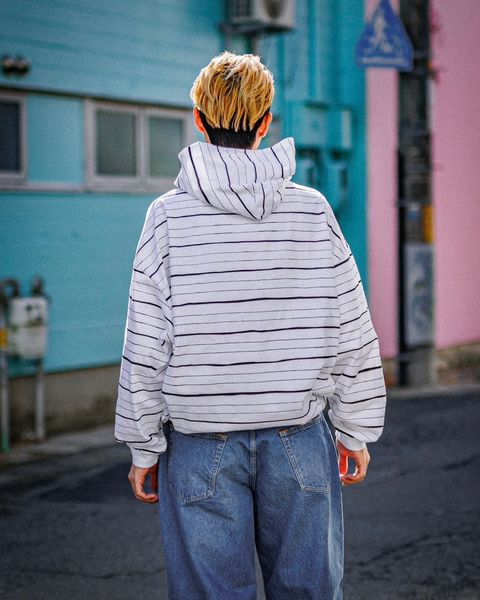 SFC HOODIE MIX SIDE STRIPE LS TEE (WHITE)1月25日(土)新作発売！