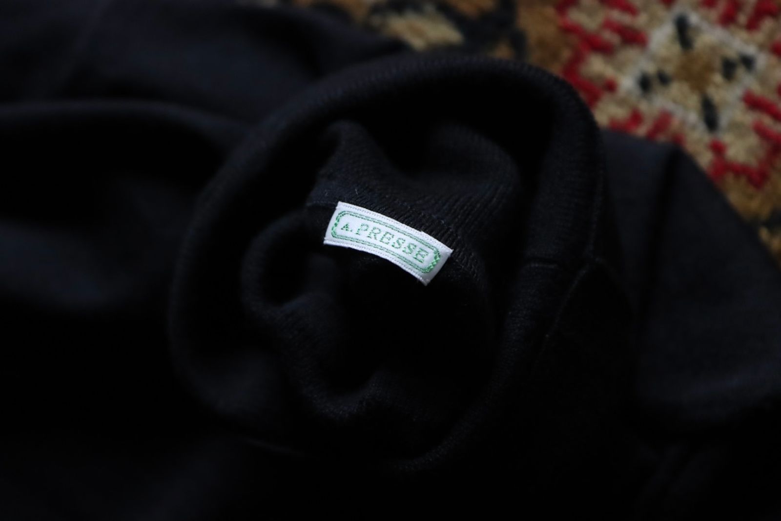 アプレッセ23AWニット Cashmere High Gauge Turtleneck Sweater(23AAP-03-05H)BLACK☆9月16日(土)発売