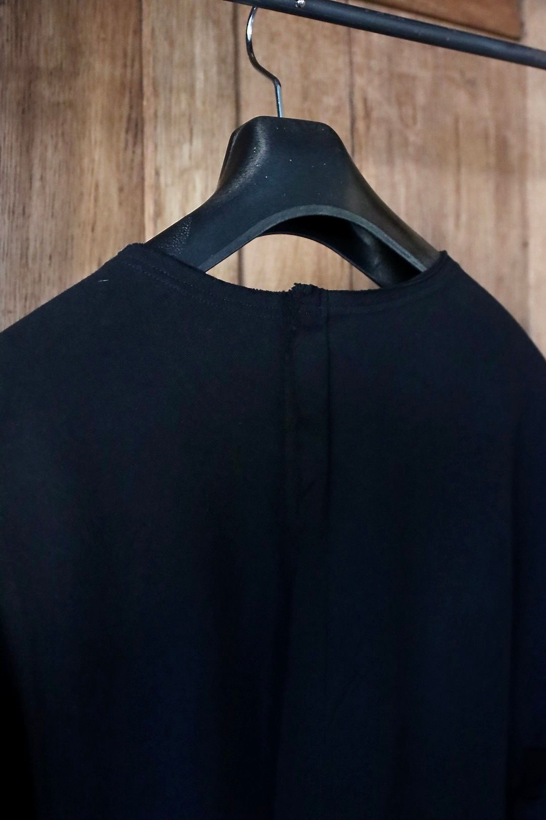 ヨウジヤマモト24SS 19/-COTTON SLUB SINGLE JERSEY REVERSED SEAM LONG SLEEVE T(HS-T14-074-1)BLACK☆1月13日(土)発売！