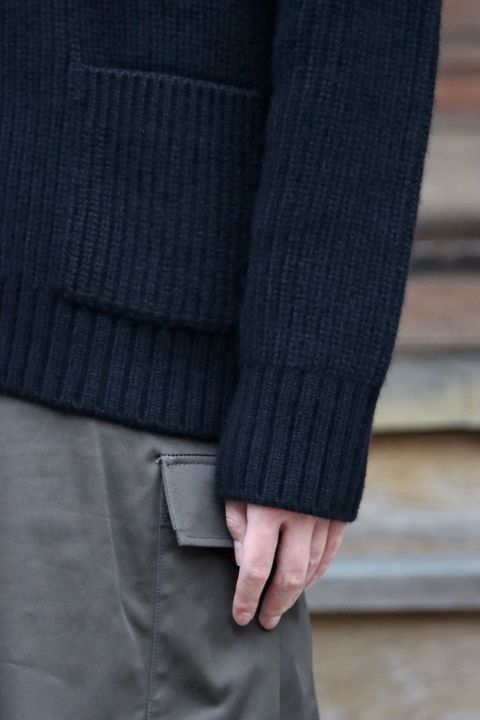 A.PRESSE Fisherman Cardigan Sweater(21AAP-03-02M)BLACK style