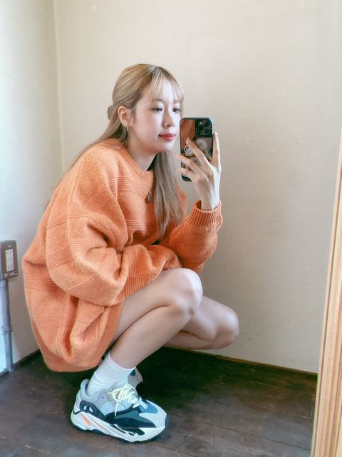 S.F.C エスエフシー SIDE STRIPES KNIT"Orange"スタイル