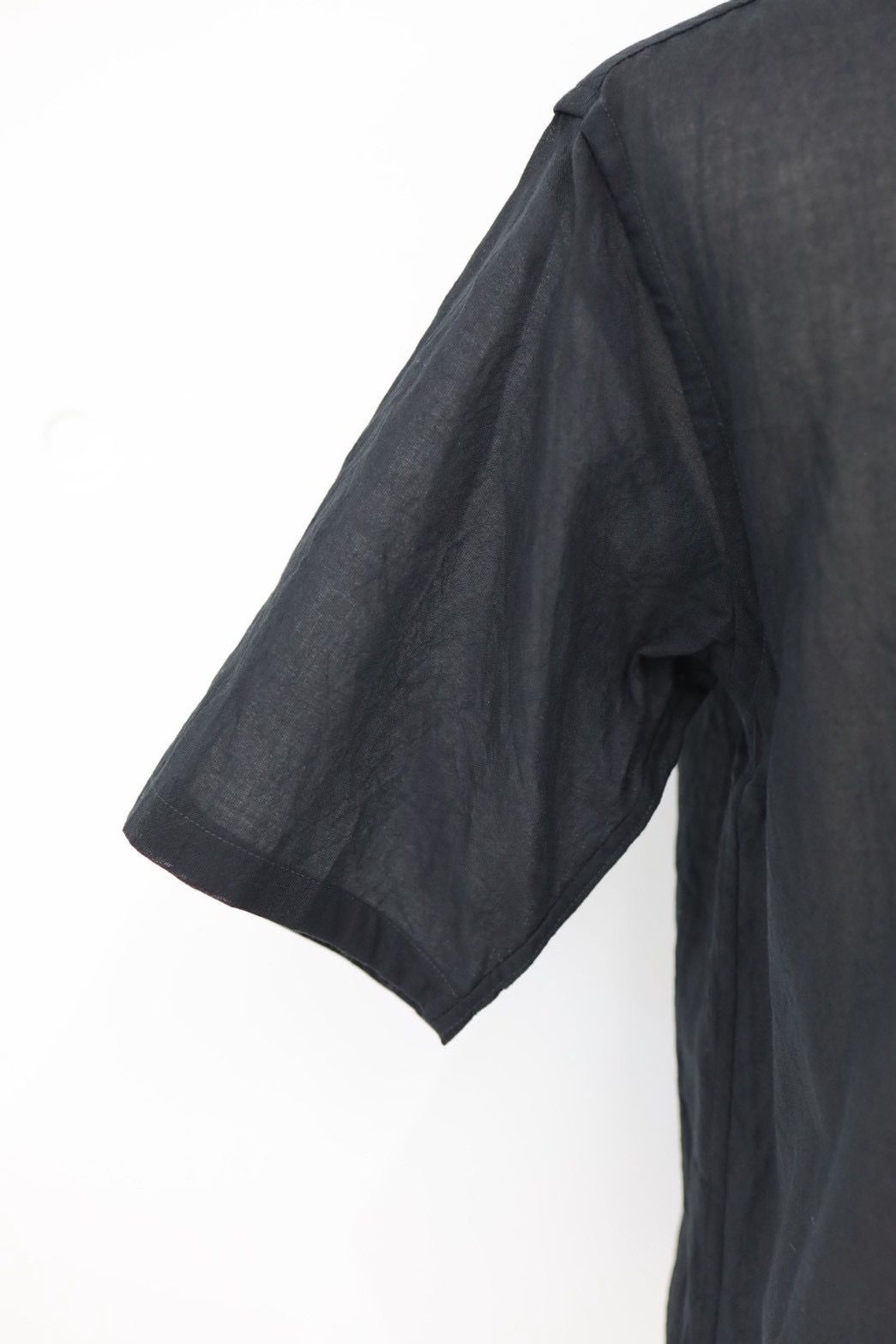 blurhms 26SS Women's Silk-Co Voile Half-Sleeve Shirt(BHS26S036SiCo)Black☆3月27日(金)新作発売！