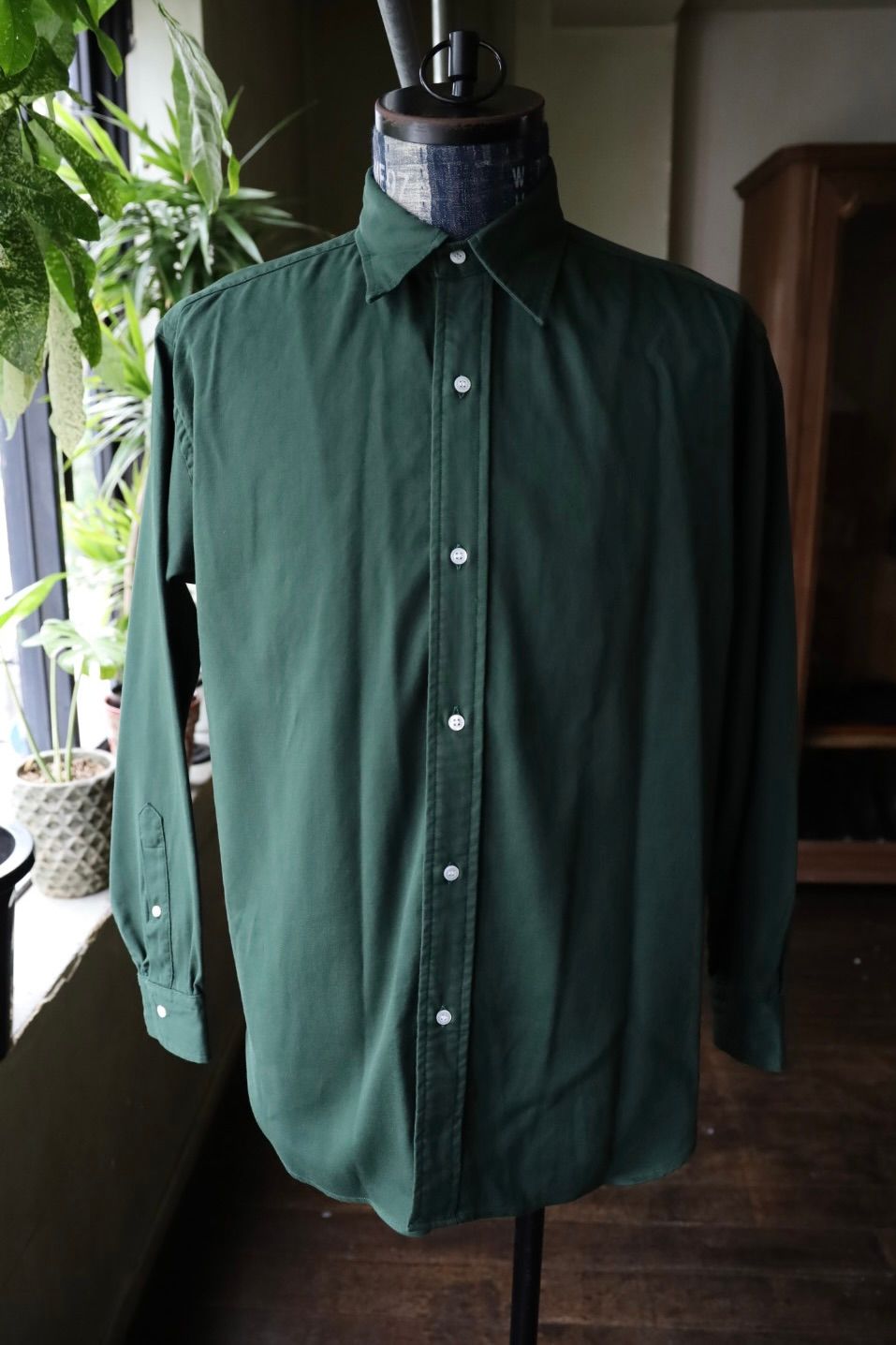 アプレッセ 2025 STYLE2 Double Weave Twill Regular Collar Shirt(25AAP-02-10)GREEN☆9月27日(土)発売！