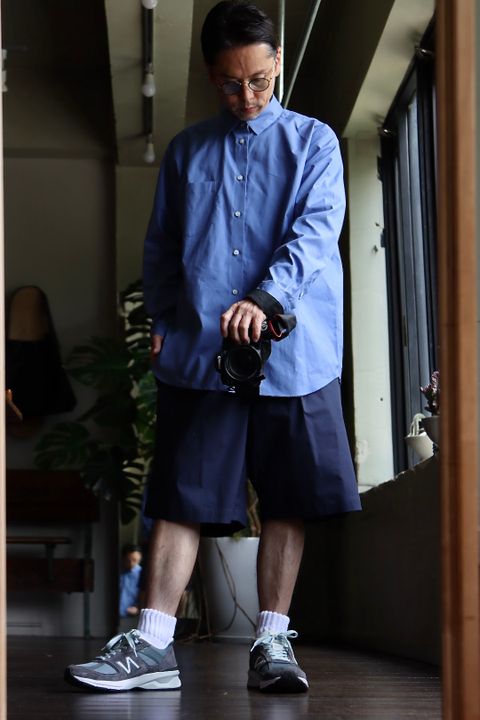 ATON 22FW STANDARD SHIRT"SAX"スタイル.2022.6.18.