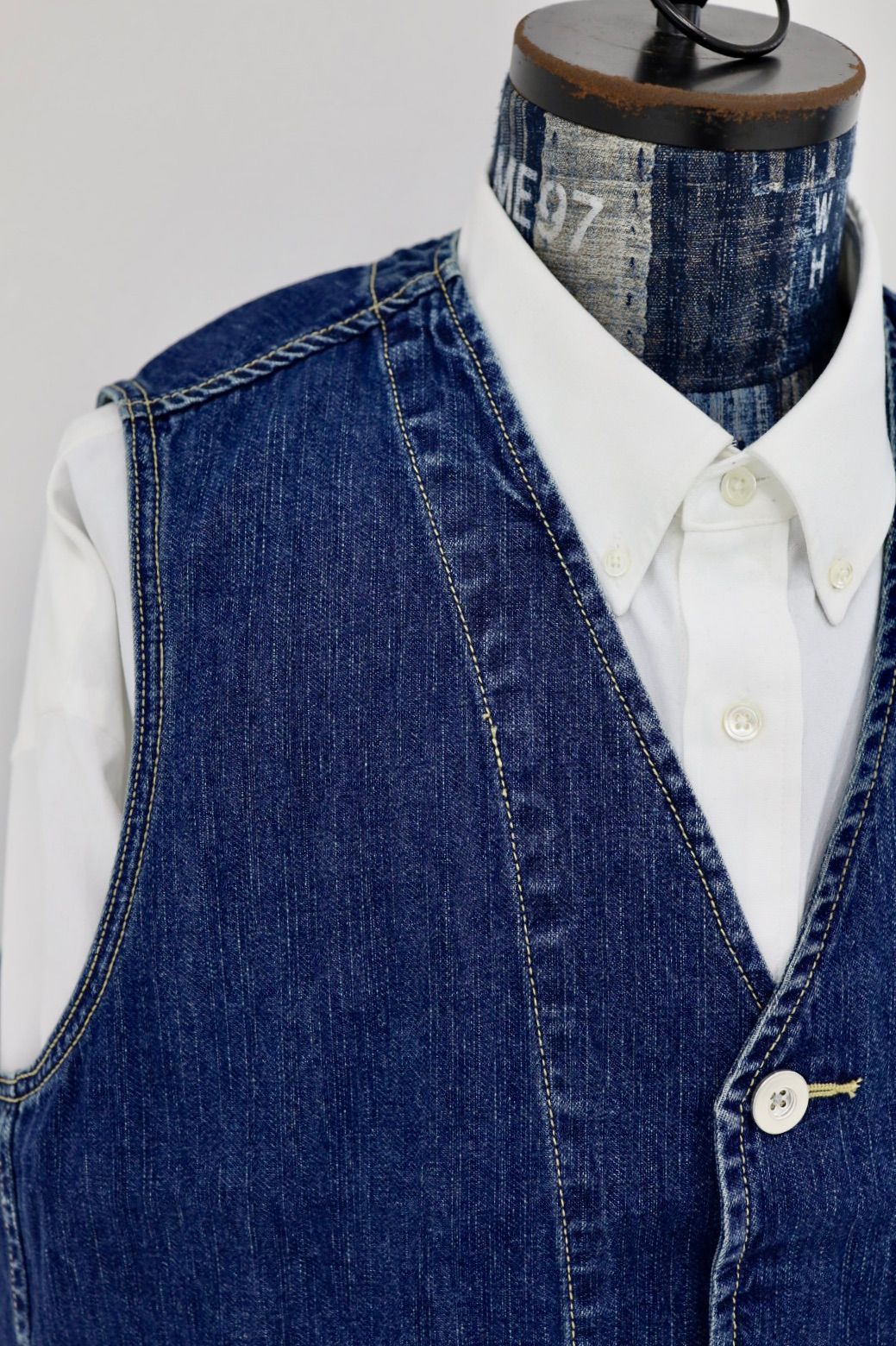 フレッシュサービス WORKERS DENIM VEST(FSC261-30266FB)FADE INDIGO☆12月20日(土)発売！