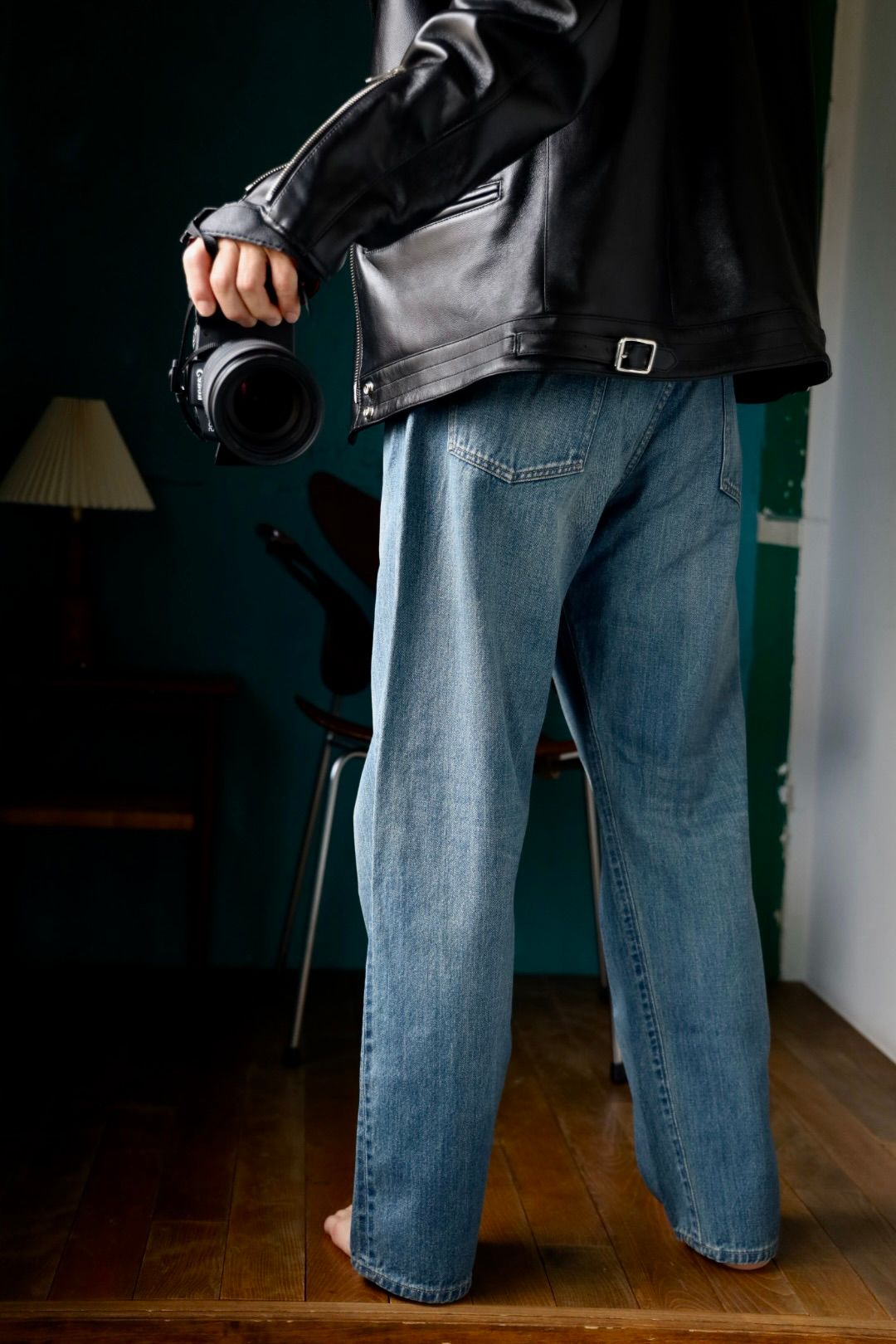 A.PRESSE 2025 STYLE2 No.2 Washed Denim Pantスタイル2025.6.26.