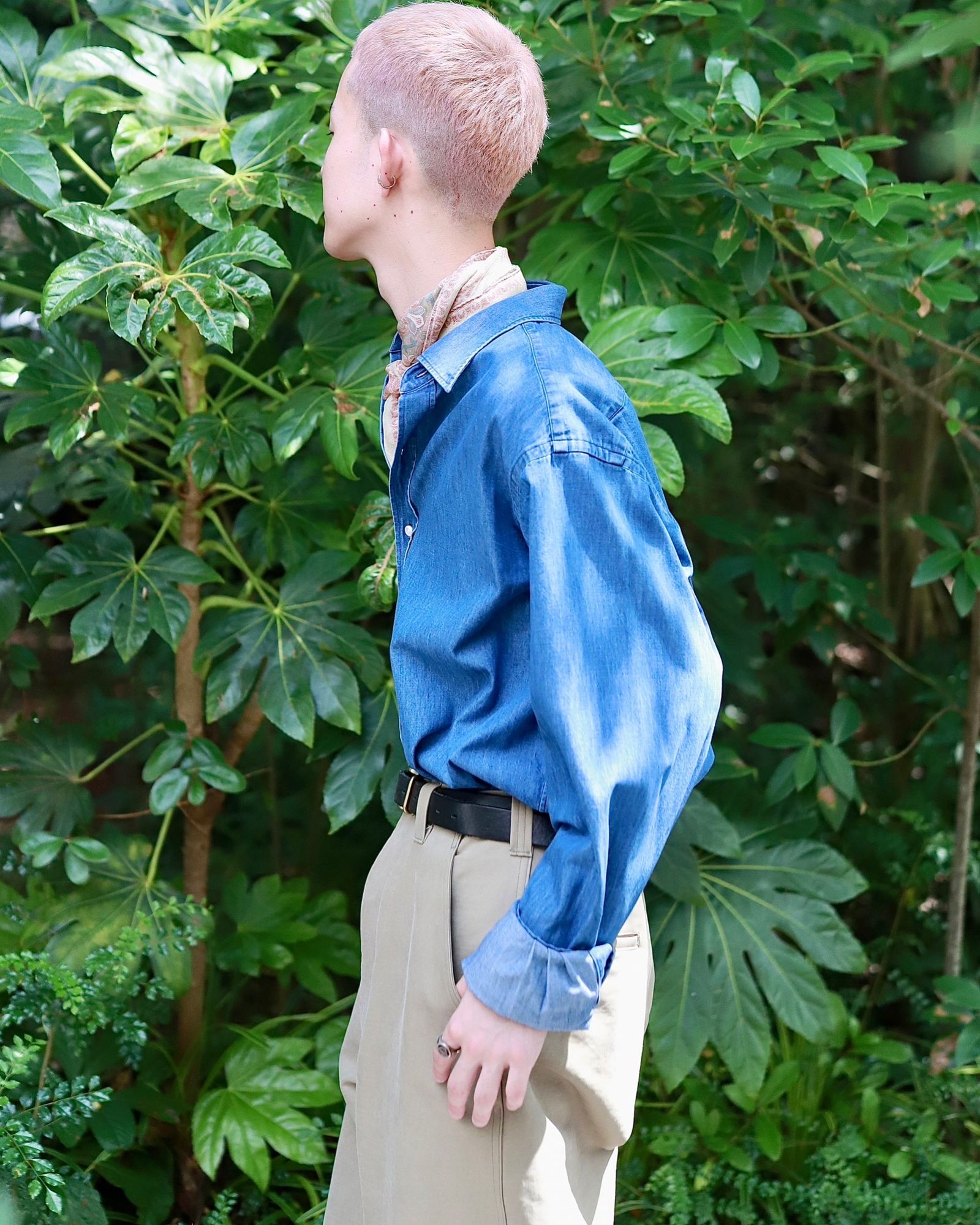 A.PRESSE - アプレッセ23AW Washed Denim Shirt (23AAP-02-08H A.PRESSE - アプレッセ23AW Washed Denim Shirt (23AAP-02-08H