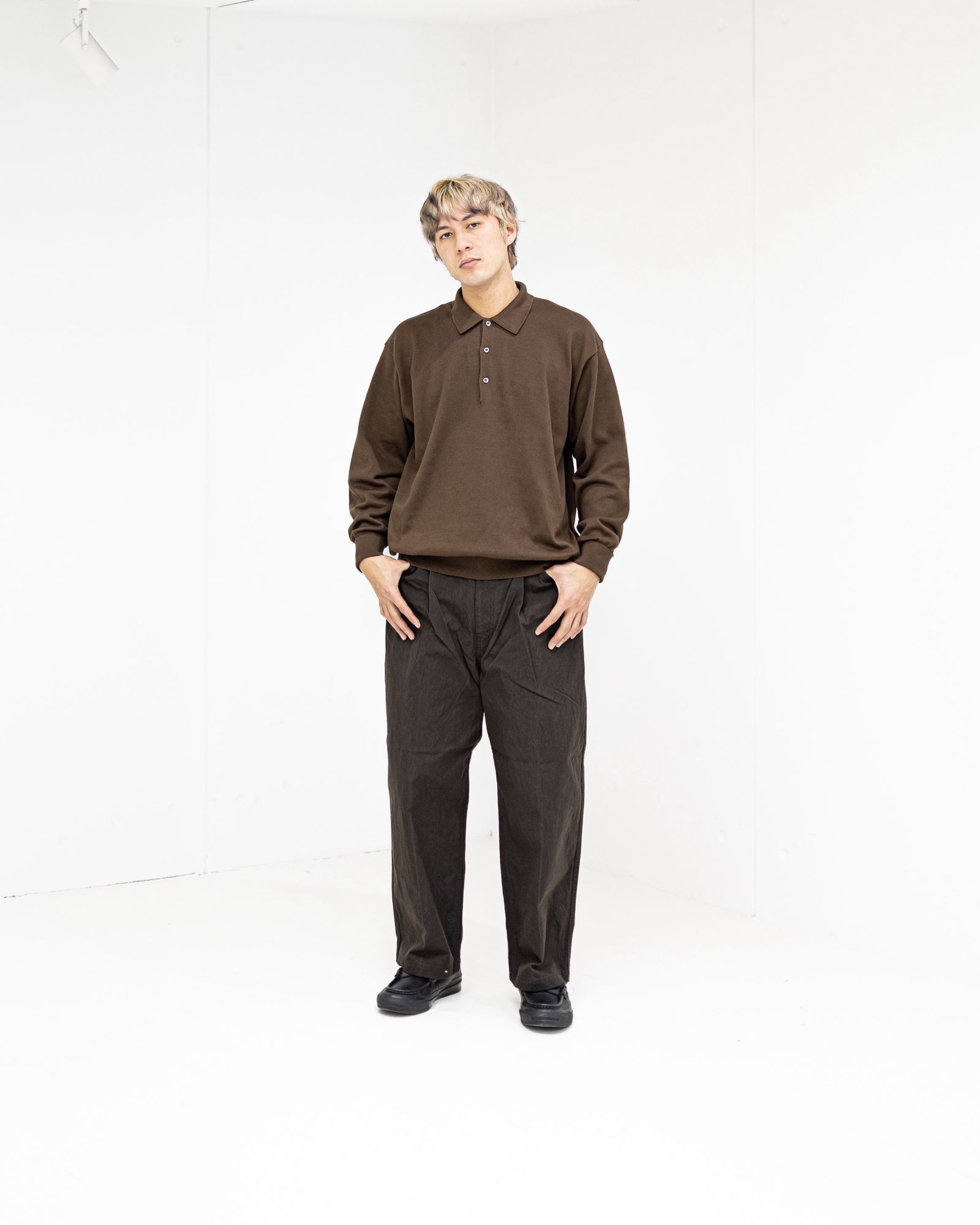 コムデギャルソンオム26SS ナイロンオックス製品染ワークパンツ(HQ-P003-051)BROWN☆2月6日(金)発売！