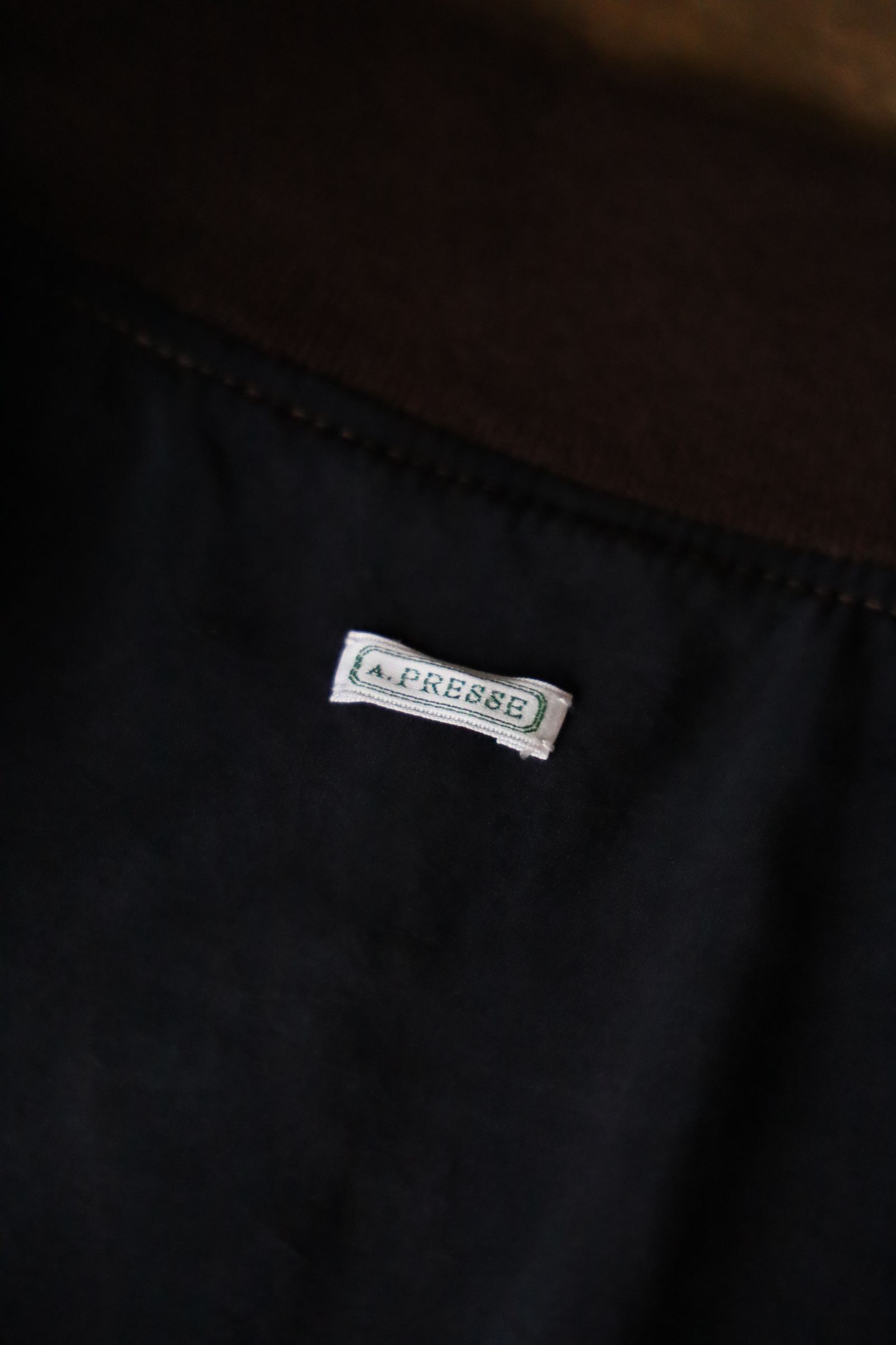 A.PRESSE - アプレッセ Vintage Nubuck leather Rib Blouson